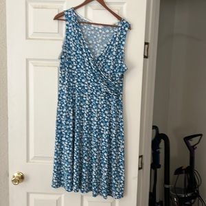 Blue flowered dress